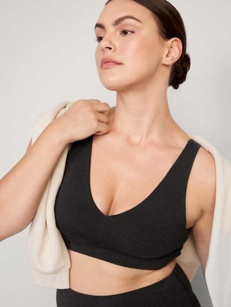 Old Navy Light Support PowerChill Sports Bra Dark Grey | CNQ495612