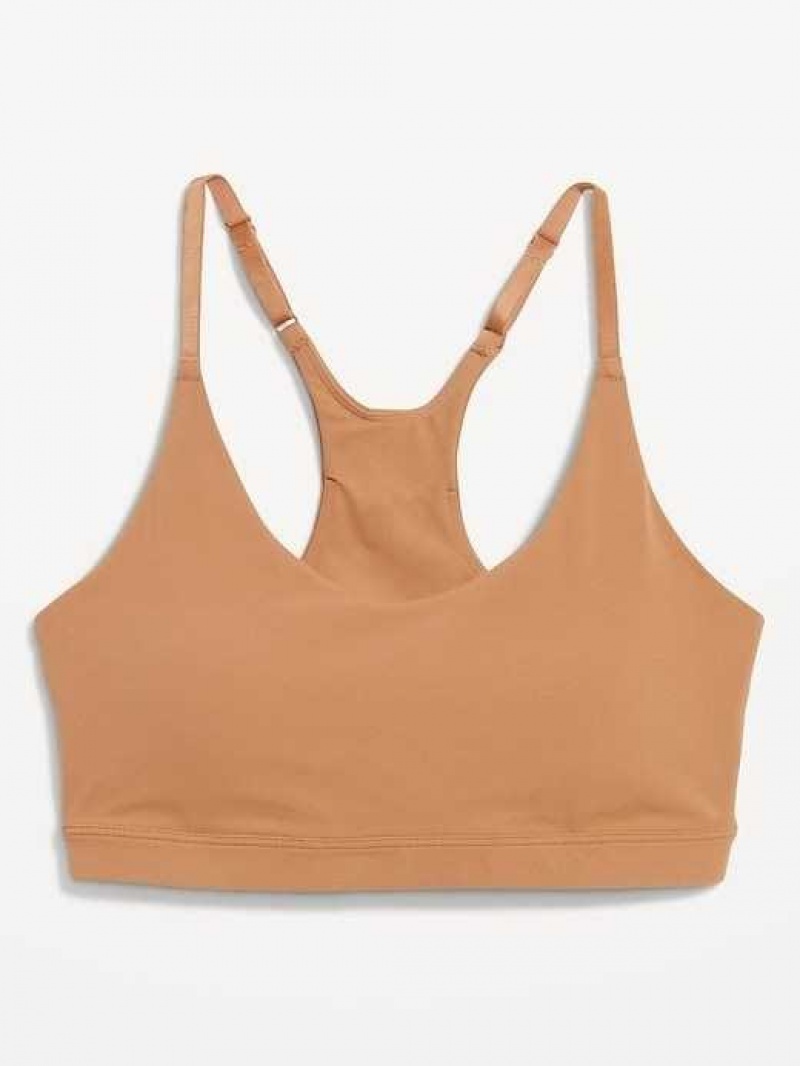 Old Navy Light Support PowerLite LYCRA ADAPTIV Sports Bra Caramelized Toffee | PQJ067854