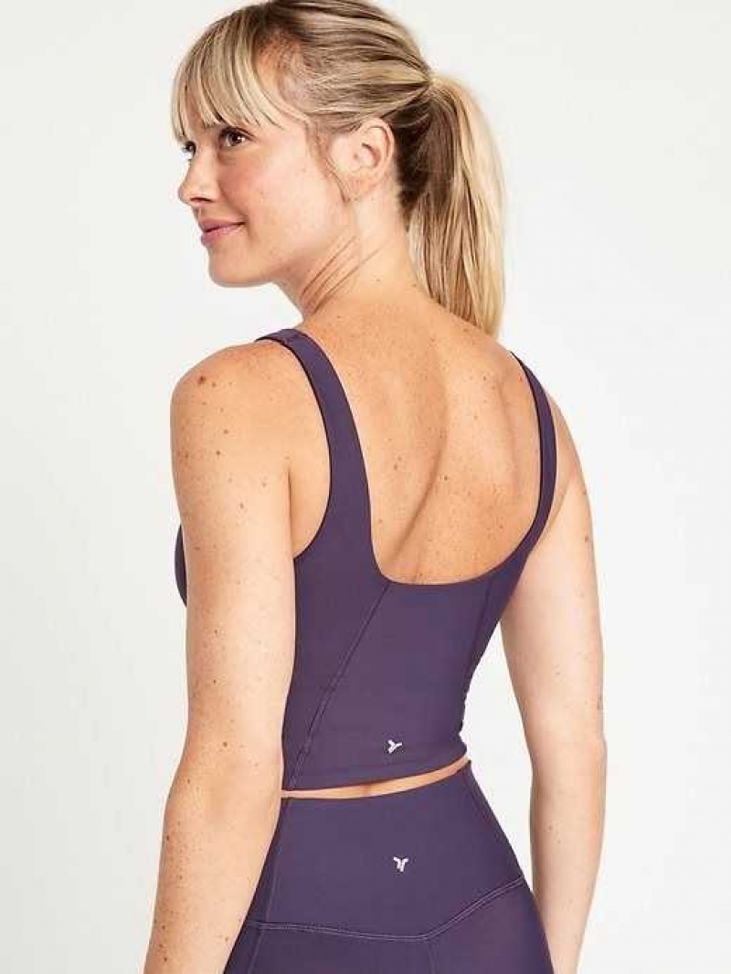 Old Navy Light Support PowerSoft Longline Sports Bra Nebula | NBM780645