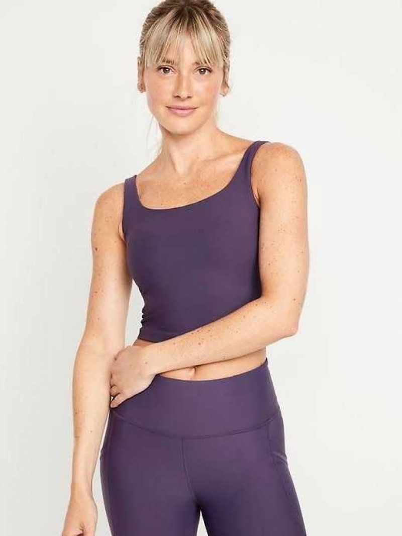 Old Navy Light Support PowerSoft Longline Sports Bra Nebula | NBM780645