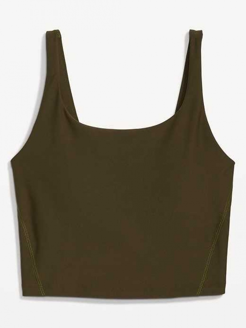 Old Navy Light Support PowerSoft Longline Sports Bra Conifer | GLK415907