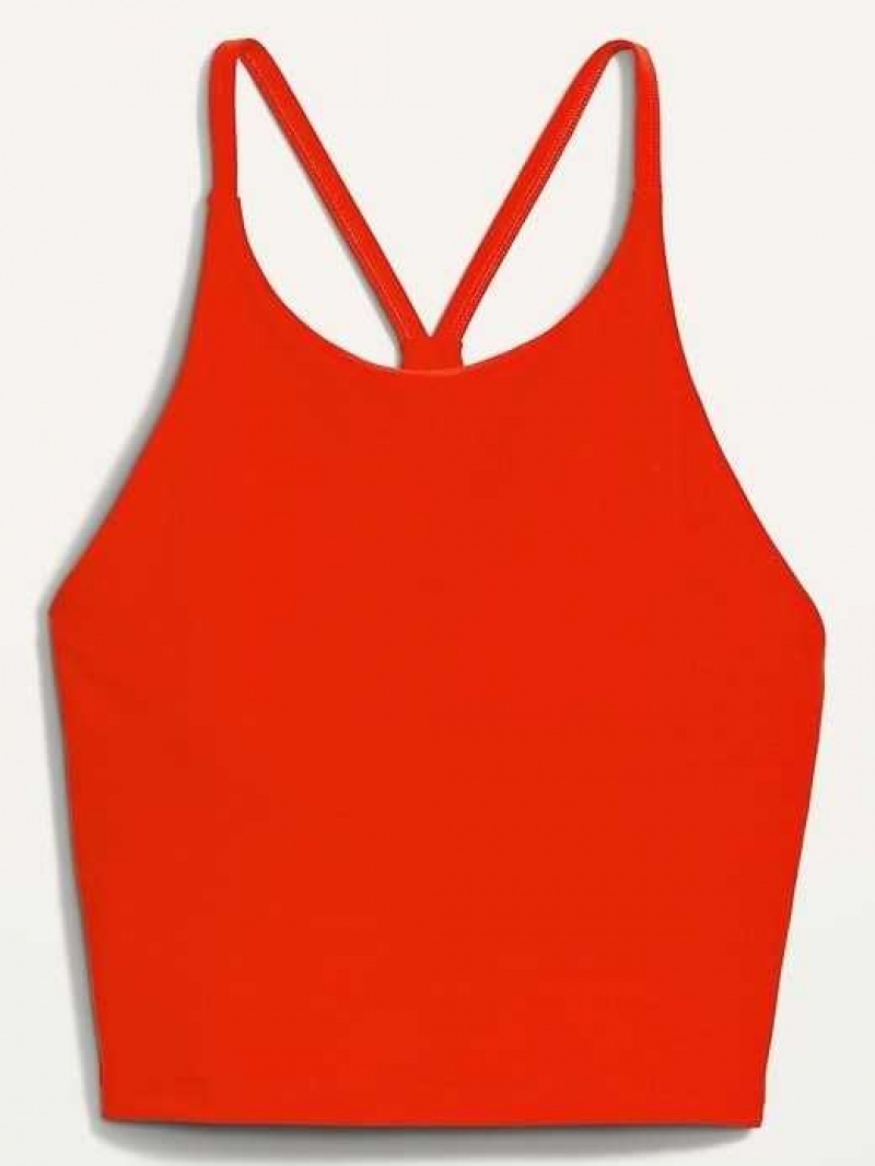 Old Navy Light Support PowerSoft Longline Sports Bra Mystic Fire | YCN427583