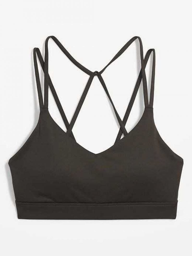 Old Navy Light Support Strappy V-Neck Sports Bra Lost In The Woods | HIC056284