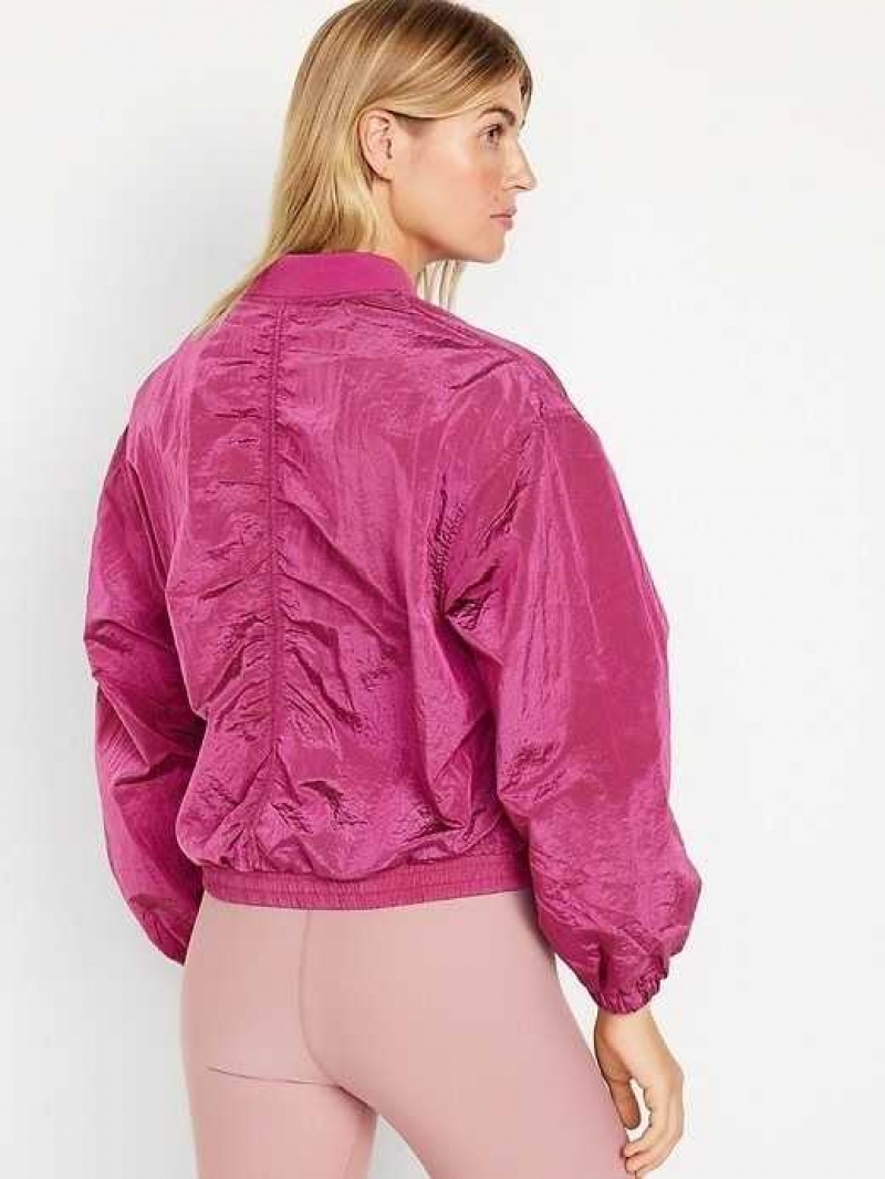 Old Navy Lightweight Cropped Nylon Jacket Flamingo | GKZ753469