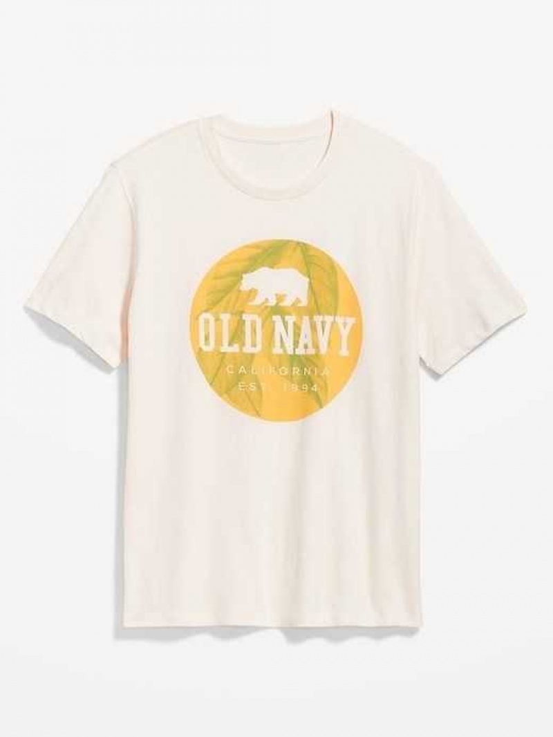 Old Navy Logo-Graphic Crew-Neck T-Shirt Creme De La Creme | UHP094817