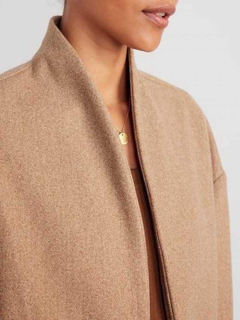 Old Navy Long-Line Cardigan Coat Brown | SXV187032