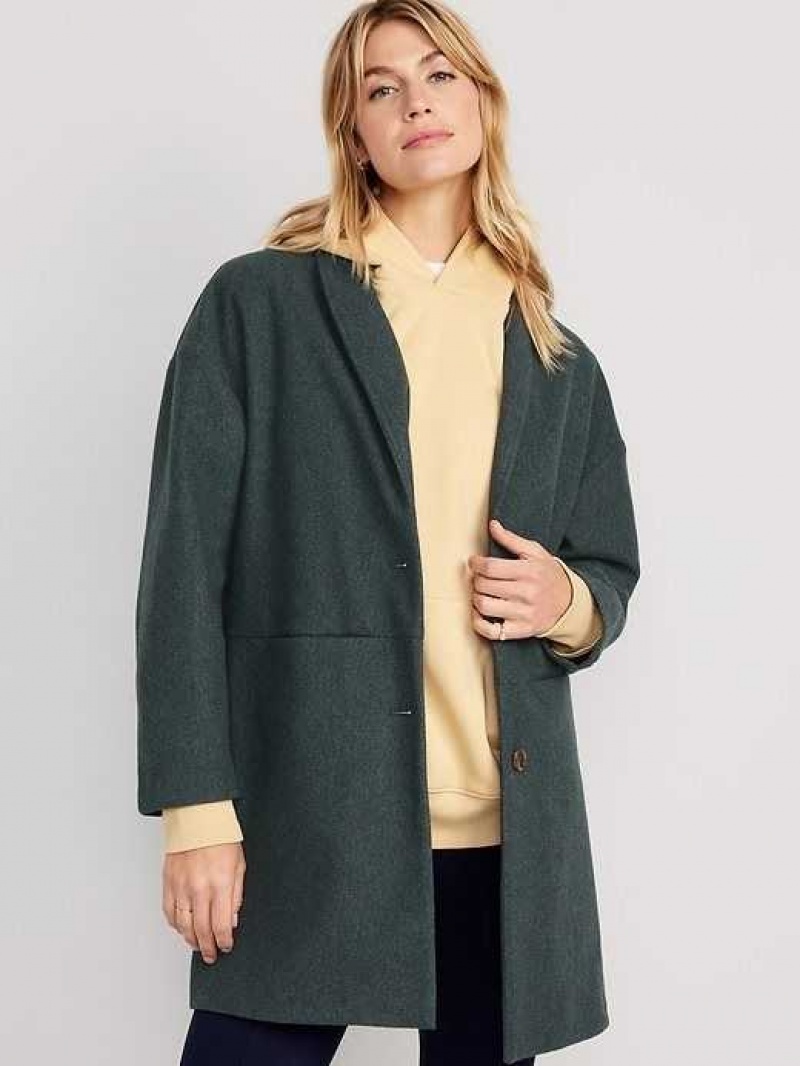 Old Navy Long-Line Cardigan Coat Dark Bottle | ORH841796