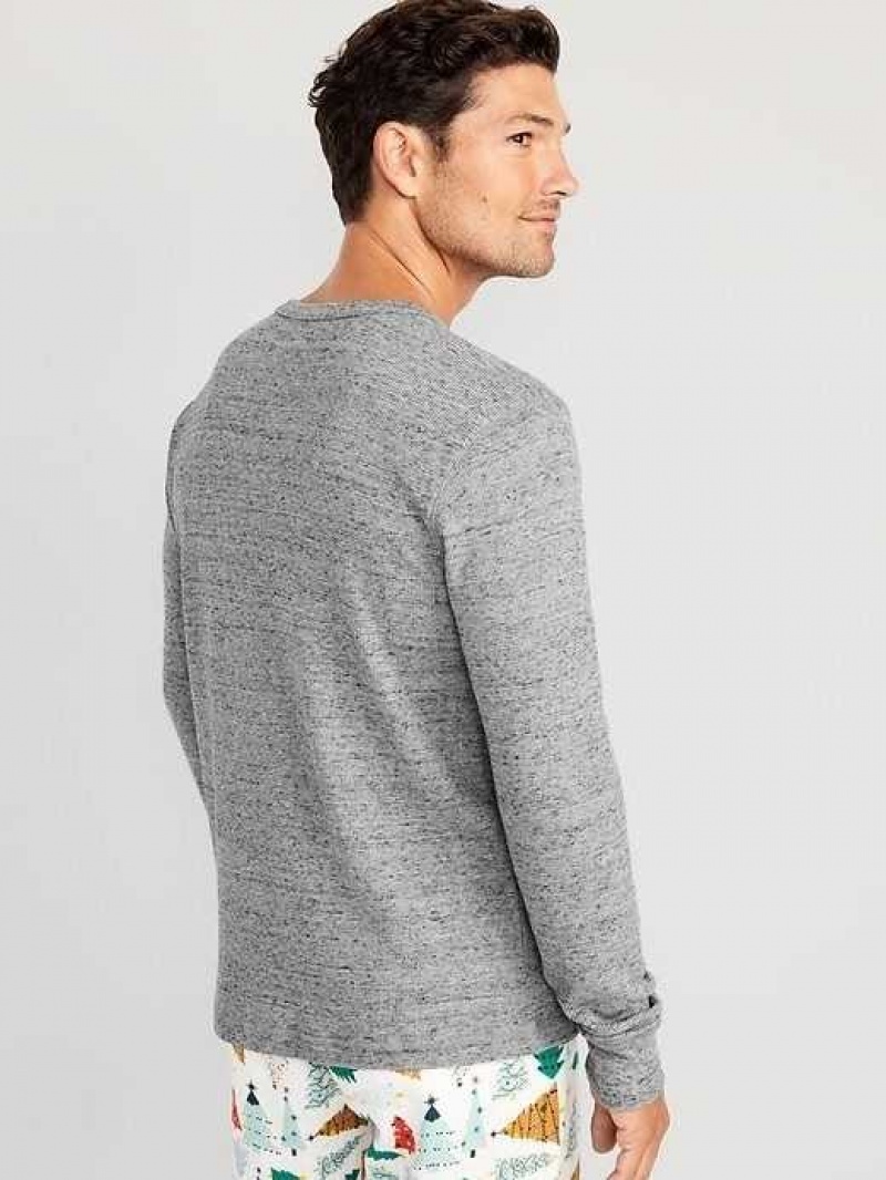 Old Navy Long-Sleeve Built-In Flex Waffle-Knit T-Shirt Grey | UGJ028347