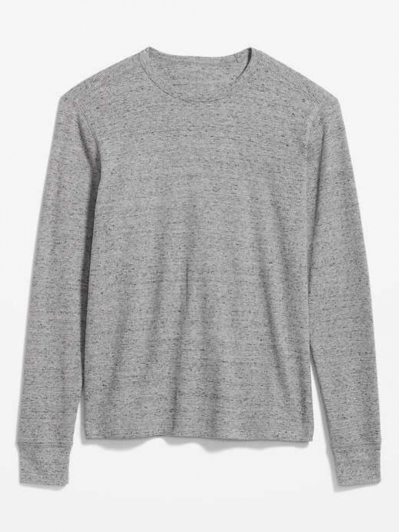 Old Navy Long-Sleeve Built-In Flex Waffle-Knit T-Shirt Grey | UGJ028347