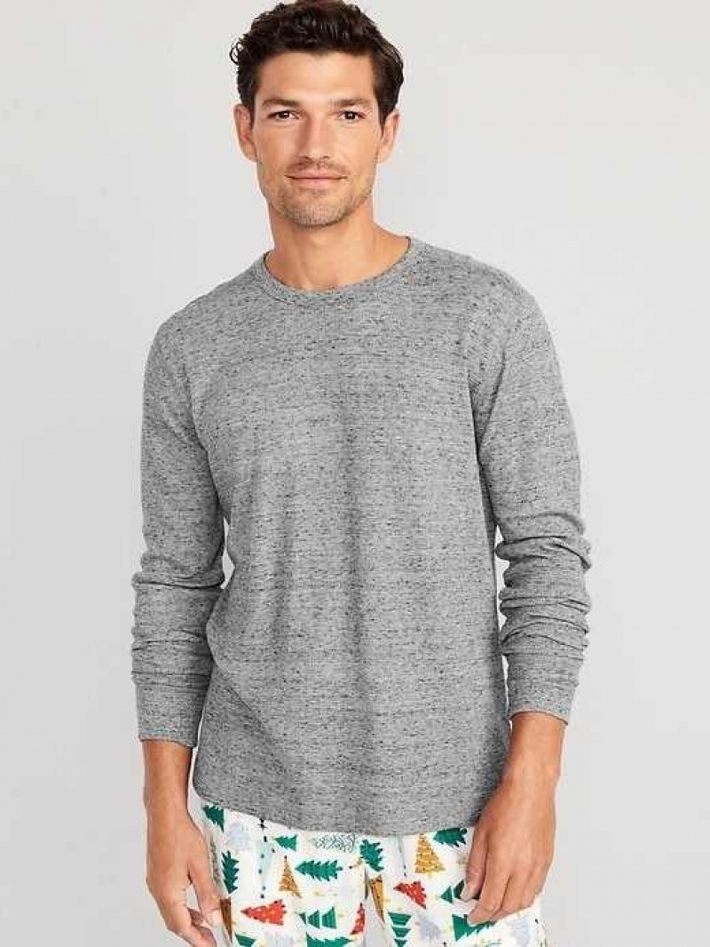 Old Navy Long-Sleeve Built-In Flex Waffle-Knit T-Shirt Grey | UGJ028347