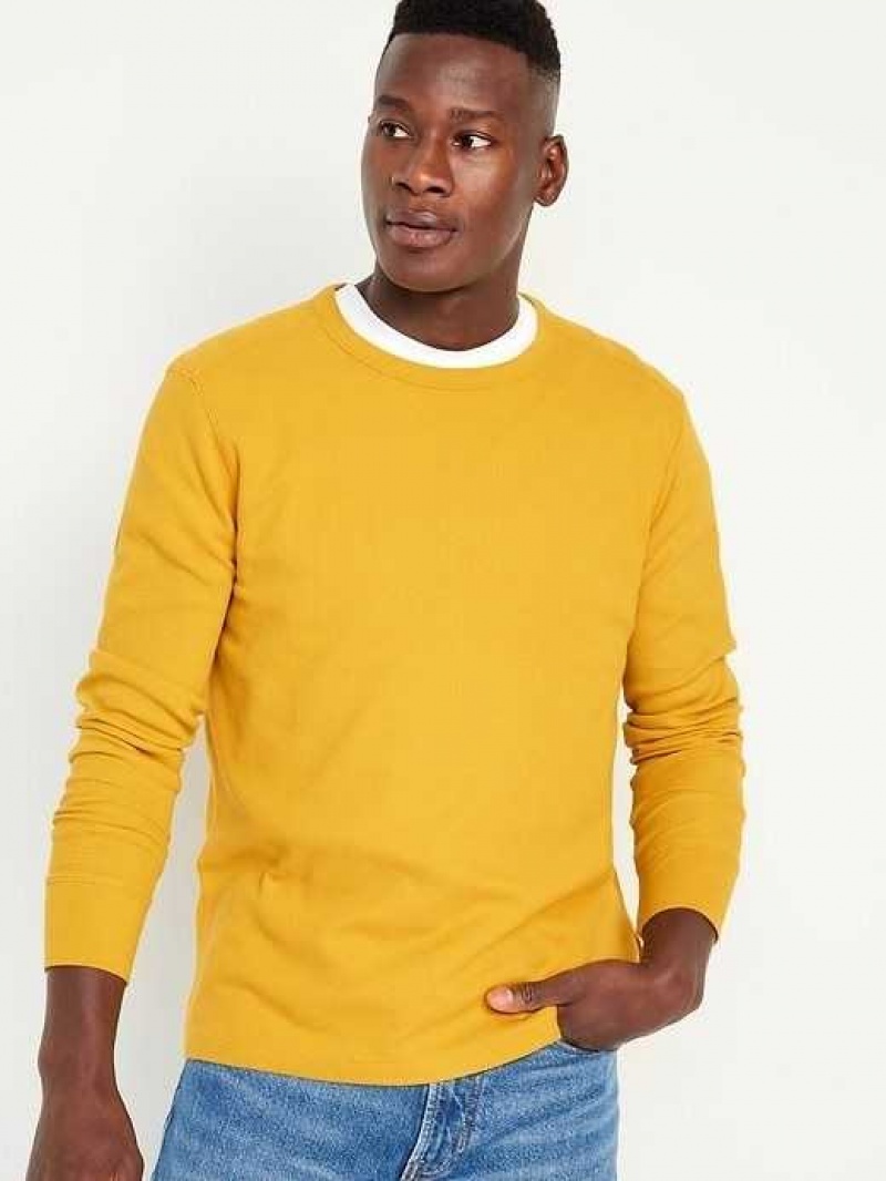 Old Navy Long-Sleeve Built-In Flex Waffle-Knit T-Shirt Yellow | ZCU135892