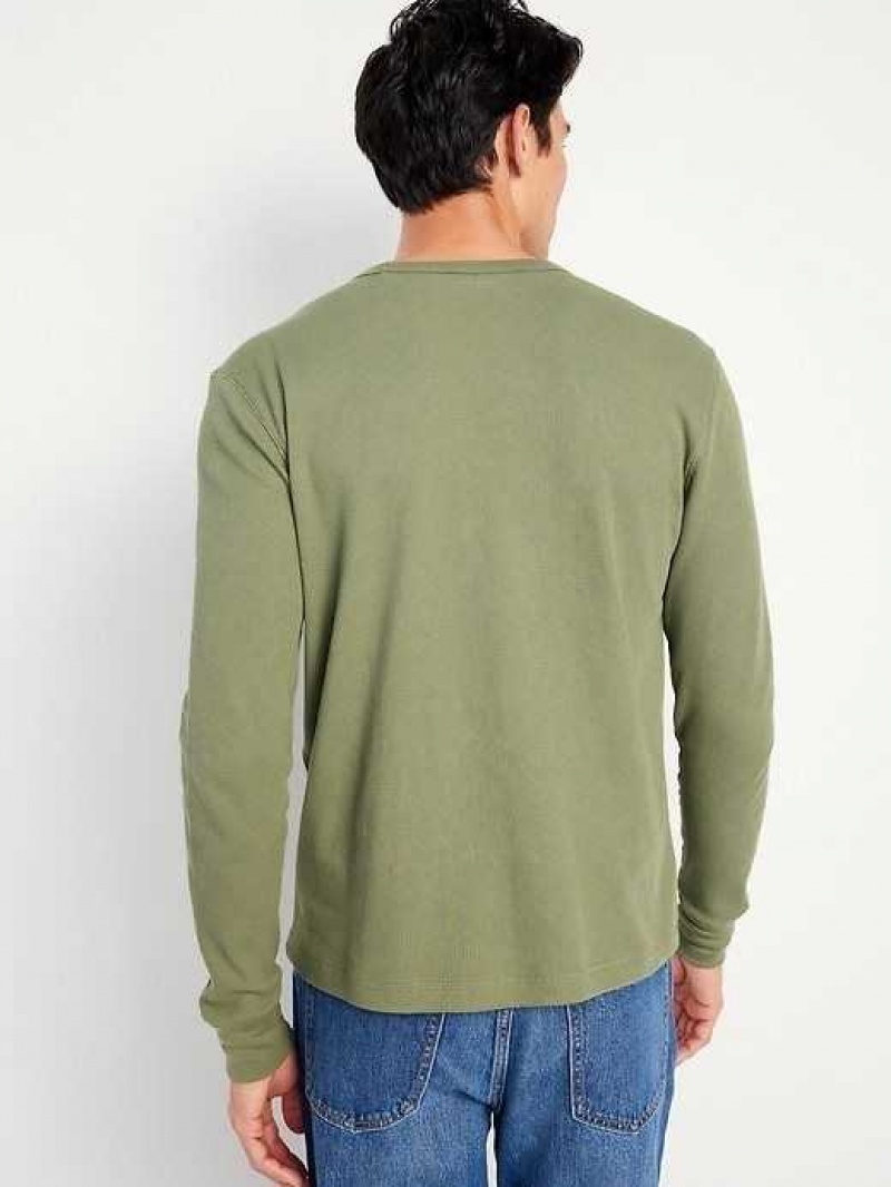 Old Navy Long-Sleeve Built-In Flex Waffle-Knit T-Shirt Bare Ground | BZP549328