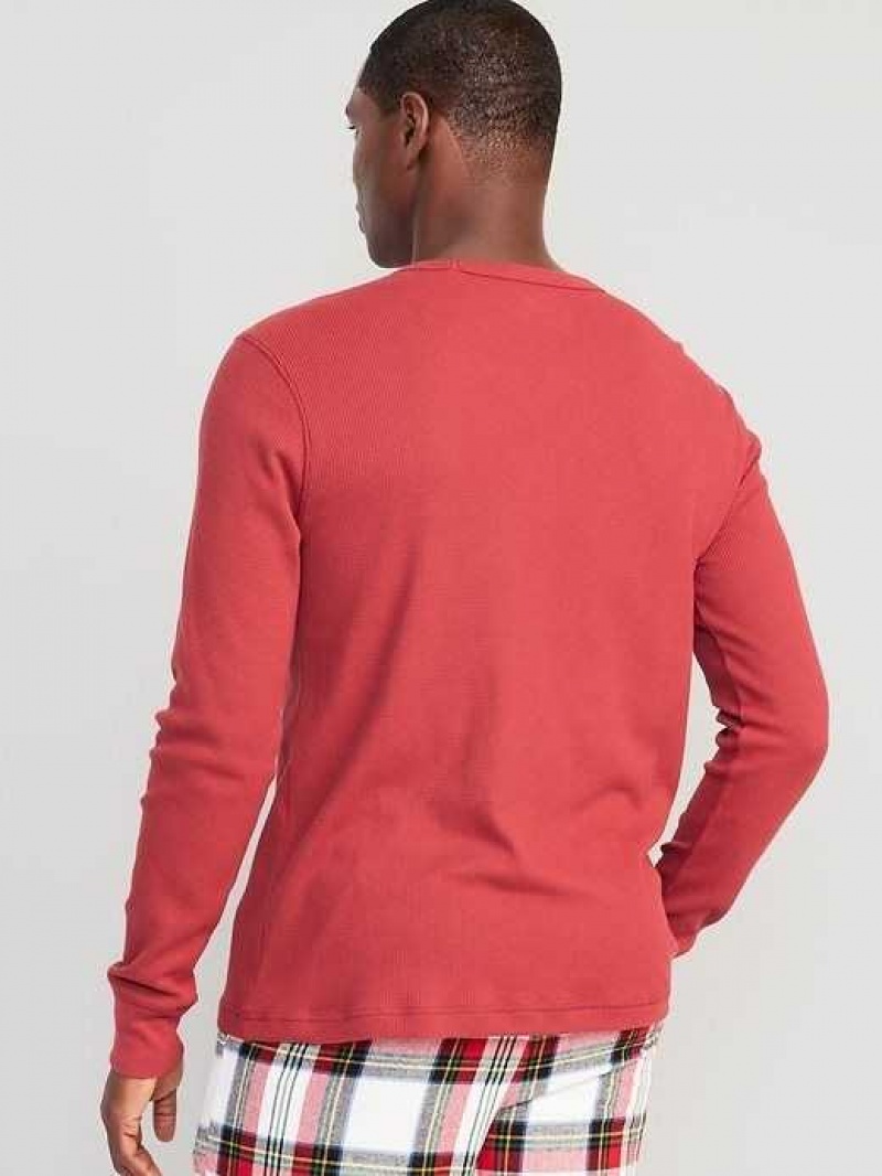 Old Navy Long-Sleeve Built-In Flex Waffle-Knit T-Shirt Pink | XAT748395