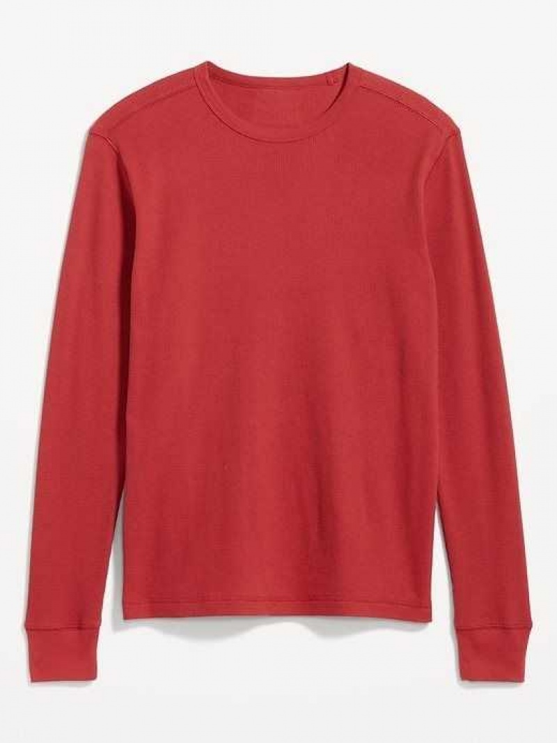 Old Navy Long-Sleeve Built-In Flex Waffle-Knit T-Shirt Pink | XAT748395