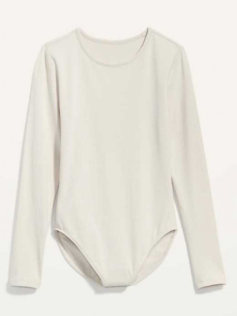 Old Navy Long-Sleeve Jersey Bodysuit Beige | SDE421387