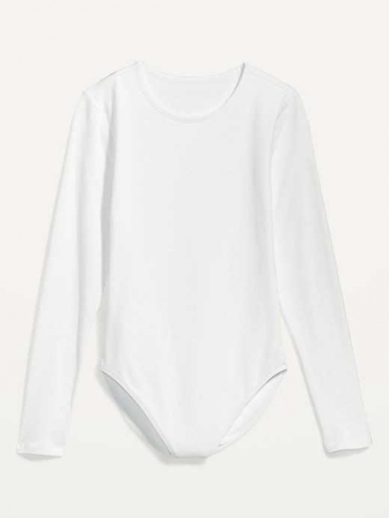 Old Navy Long-Sleeve Jersey Bodysuit White | PBD867290