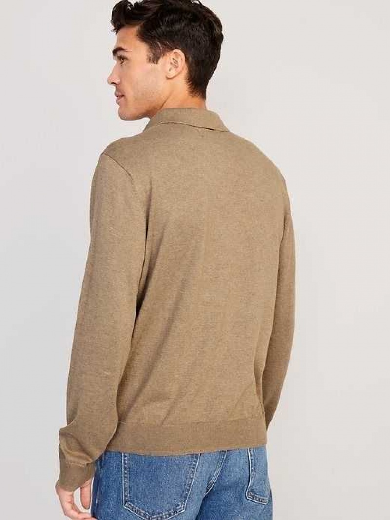 Old Navy Long-Sleeve Polo Pullover Sweater Brown | ESQ397208