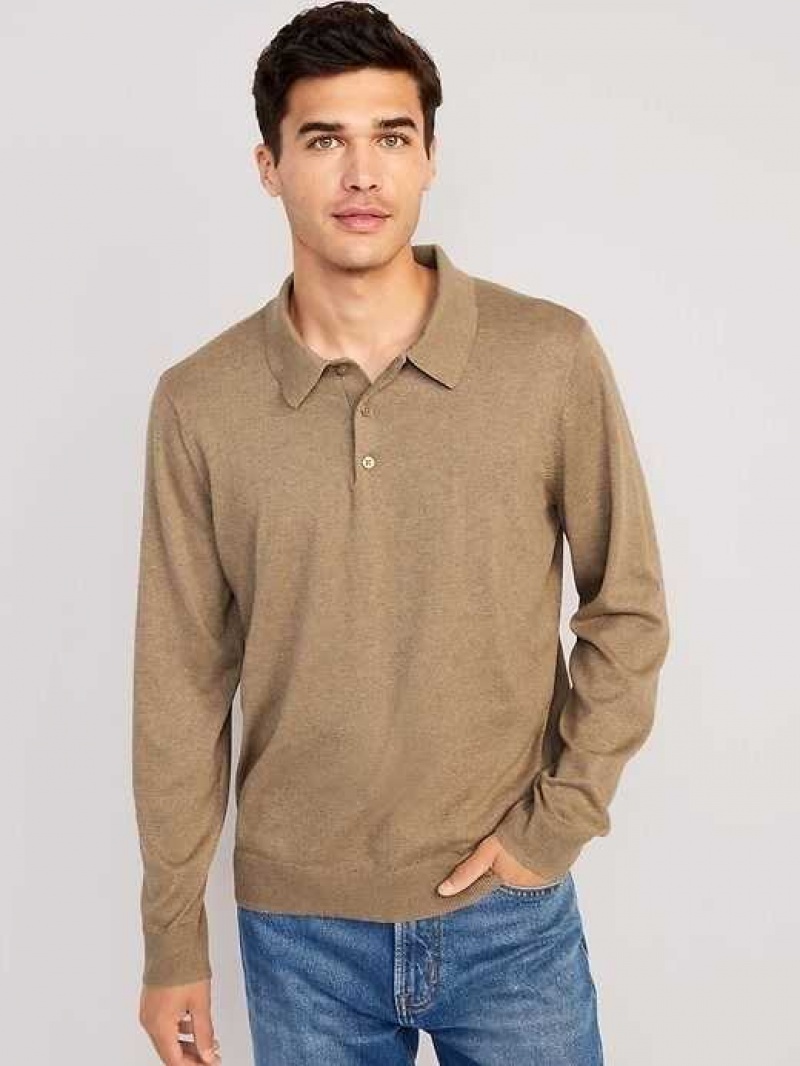 Old Navy Long-Sleeve Polo Pullover Sweater Brown | ESQ397208