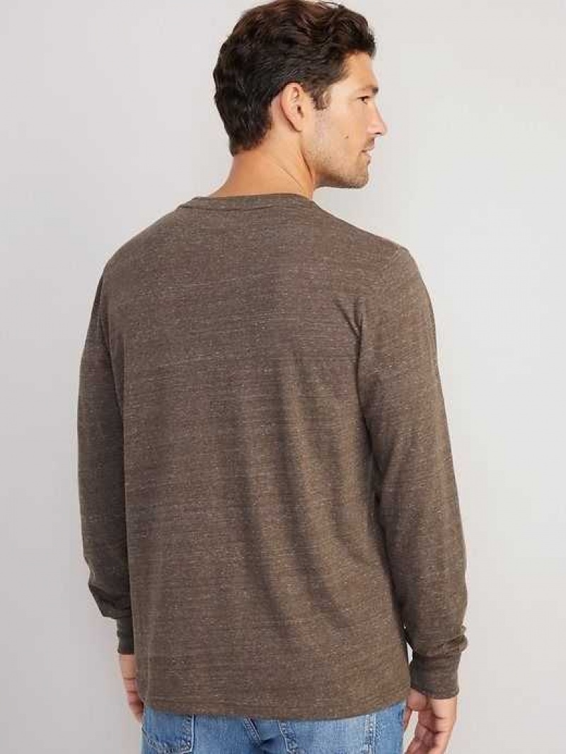 Old Navy Long-Sleeve Rotation T-Shirt Coffee | KNV594283