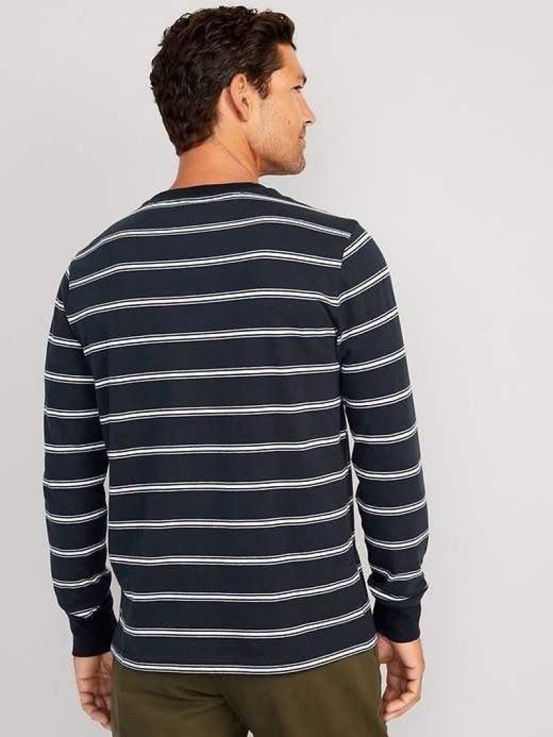 Old Navy Long-Sleeve Striped Rotation T-Shirt Navy Stripes | QJK069154