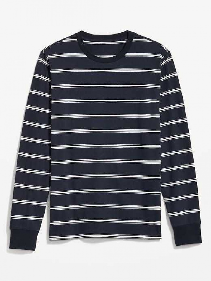 Old Navy Long-Sleeve Striped Rotation T-Shirt Navy Stripes | QJK069154