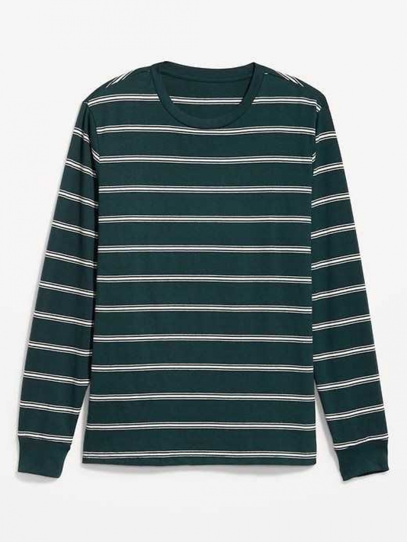 Old Navy Long-Sleeve Striped Rotation T-Shirt Green Stripes | FRB364510