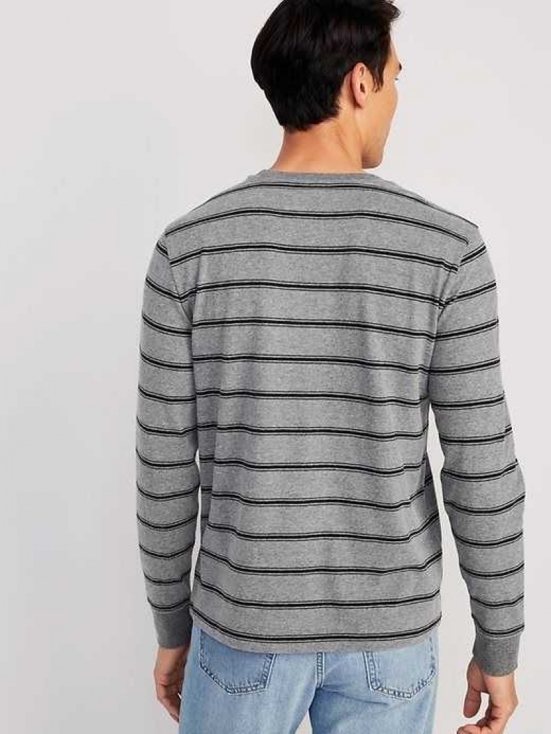 Old Navy Long-Sleeve Striped Rotation T-Shirt Grey Stripes | FBV659348