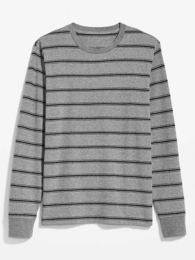 Old Navy Long-Sleeve Striped Rotation T-Shirt Grey Stripes | FBV659348