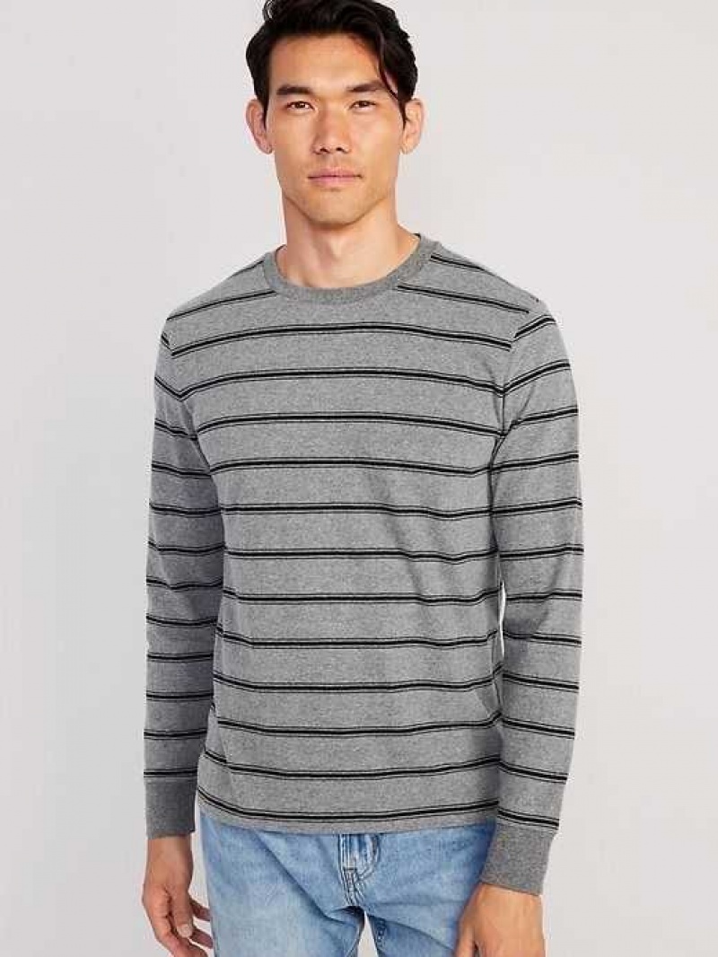 Old Navy Long-Sleeve Striped Rotation T-Shirt Grey Stripes | FBV659348