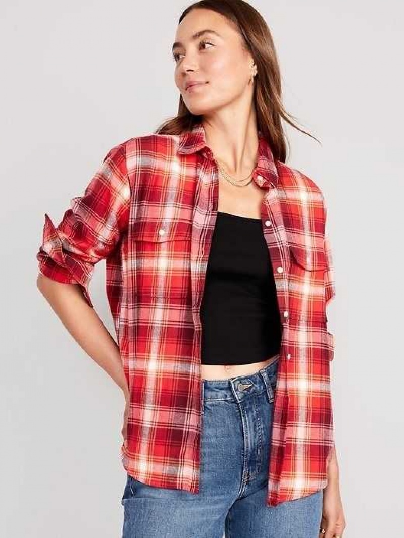 Old Navy Loose Flannel Shirt Baltic Amber | JZH065479