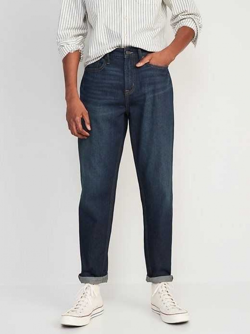 Old Navy Loose Taper Built-In Flex Ankle-Length Jeans Dark Wash | CPO285164