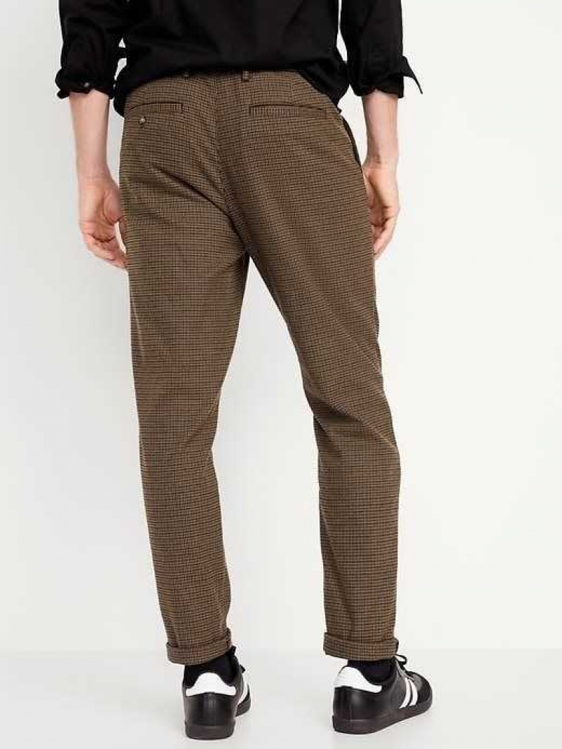 Old Navy Loose Taper Built-In Flex Pleated Chino Pants Houndstooth | RHY081659