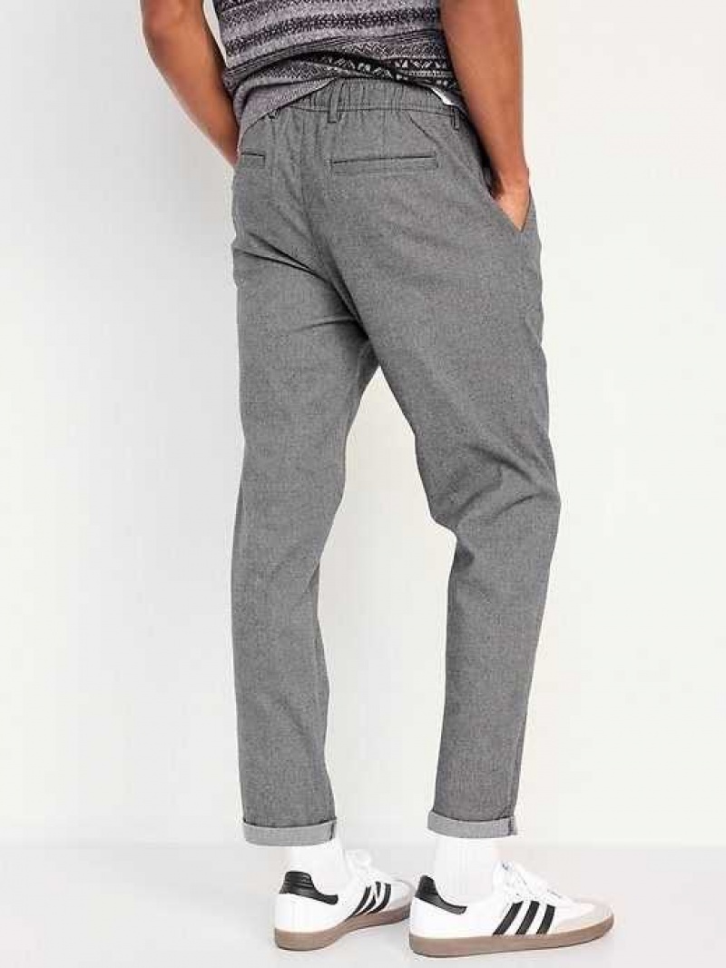 Old Navy Loose Taper Built-In Flex Pleated Chino Pants Dark Grey | MWJ786513