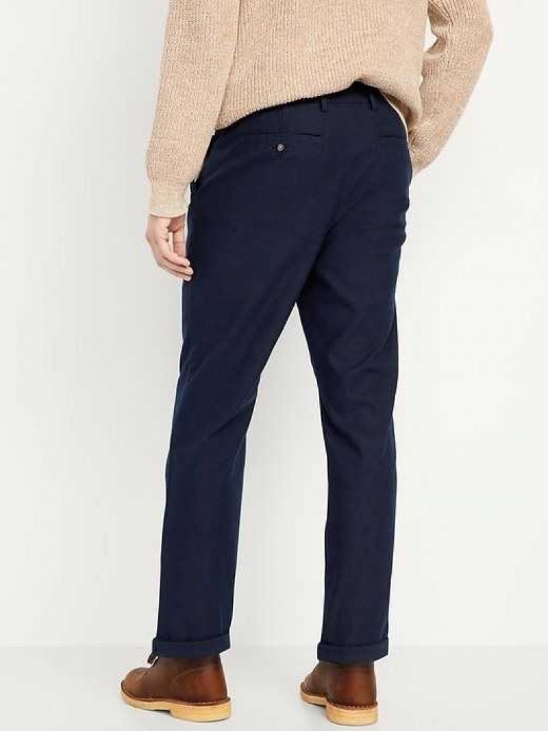 Old Navy Loose Taper Built-In Flex Pleated Chino Pants Navy | JBE746851