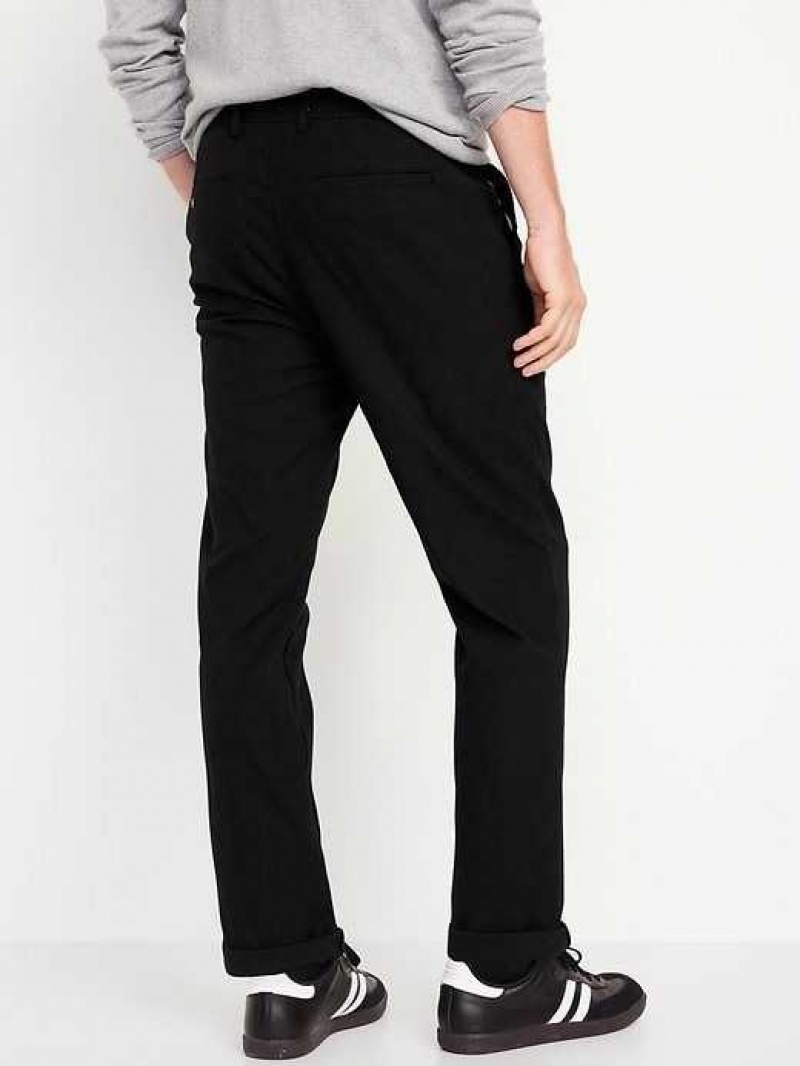 Old Navy Loose Taper Built-In Flex Pleated Chino Pants Blackjack | HYJ094572