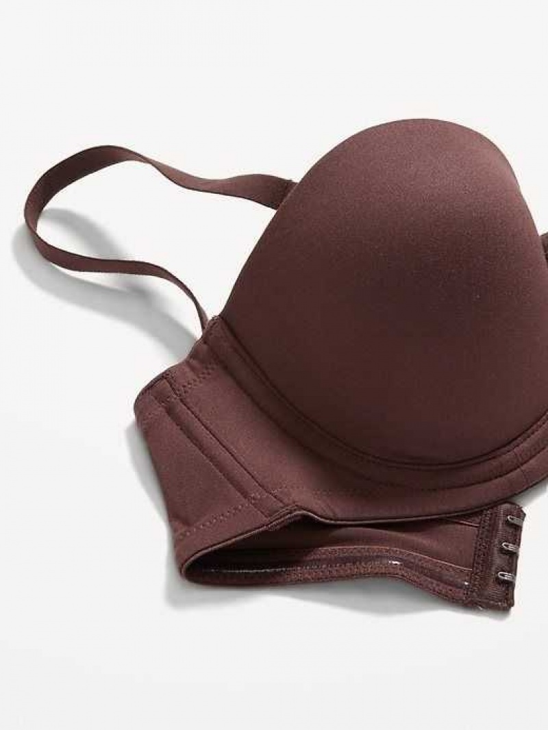 Old Navy Low-Coverage Convertible Strapless Underwire Bra French Roast | IBE794208