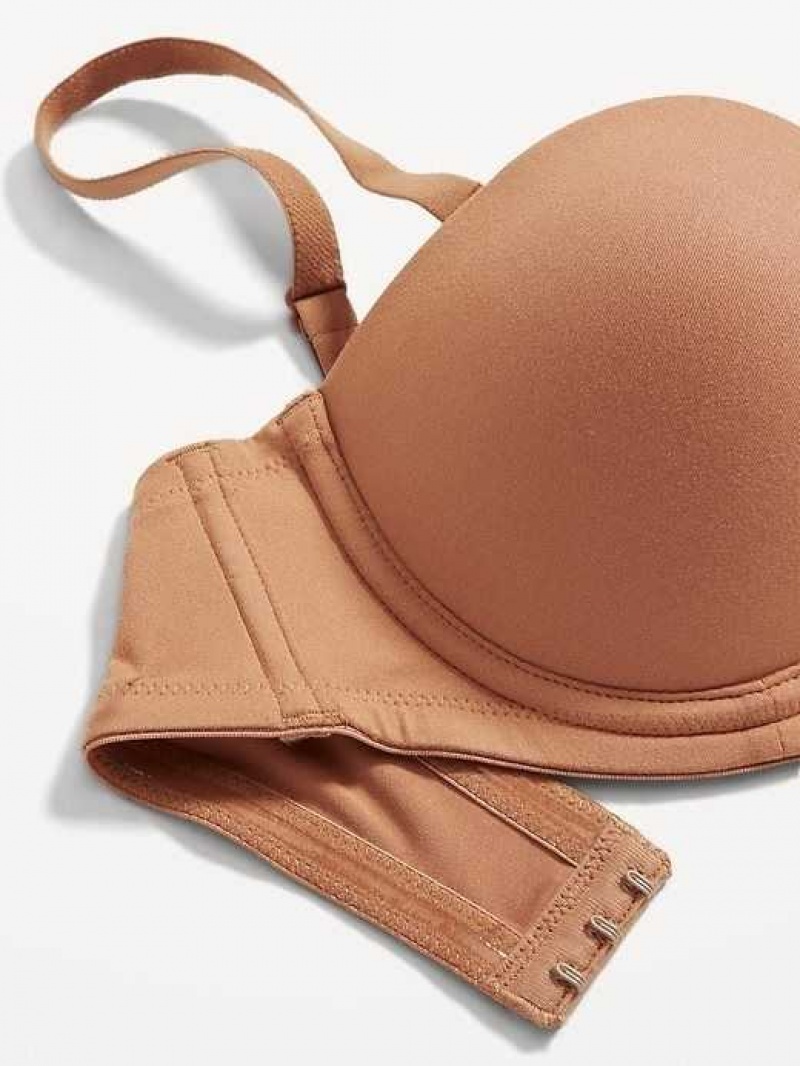 Old Navy Low-Coverage Convertible Strapless Underwire Bra Beige | BHO475903