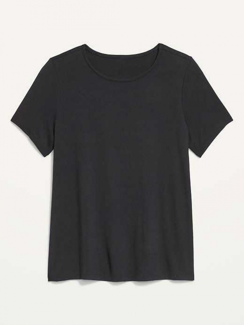 Old Navy Luxe Crew-Neck T-Shirt Black | QHU291837