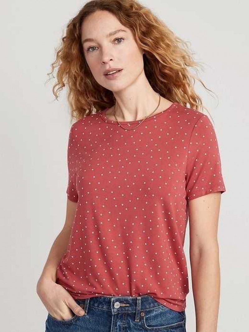 Old Navy Luxe Crew-Neck T-Shirt Red | ENJ851074