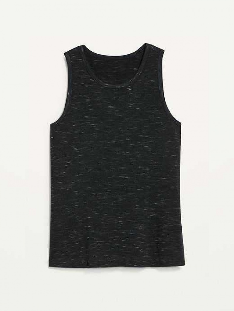 Old Navy Luxe Jersey-Knit Sleeveless T-Shirt Black | DPT758940