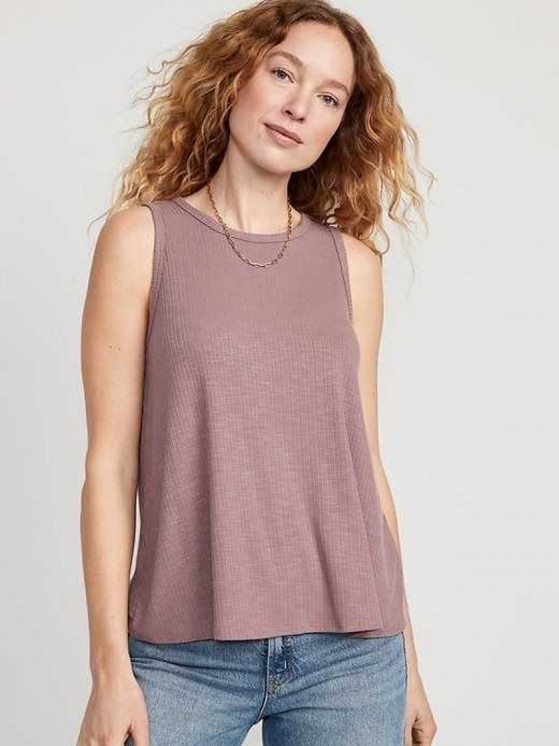 Old Navy Luxe Rib-Knit Swing Tank Top Lark | VNZ659072