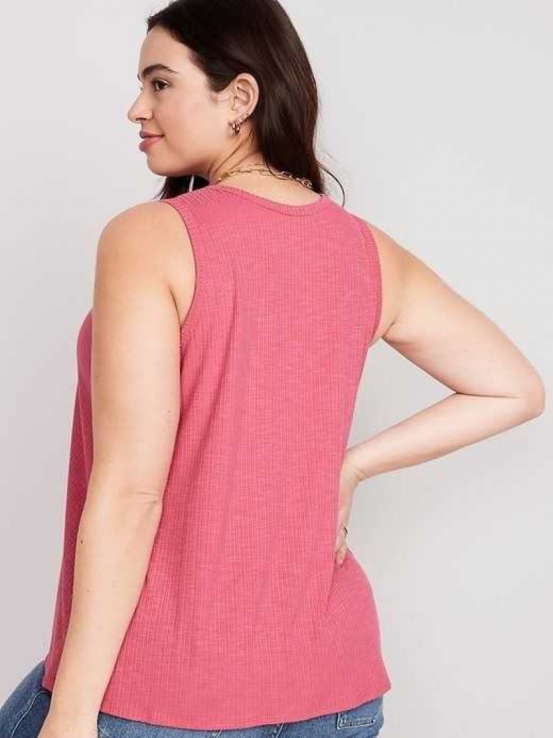 Old Navy Luxe Rib-Knit Swing Tank Top Lotus Blossom | ZED379104