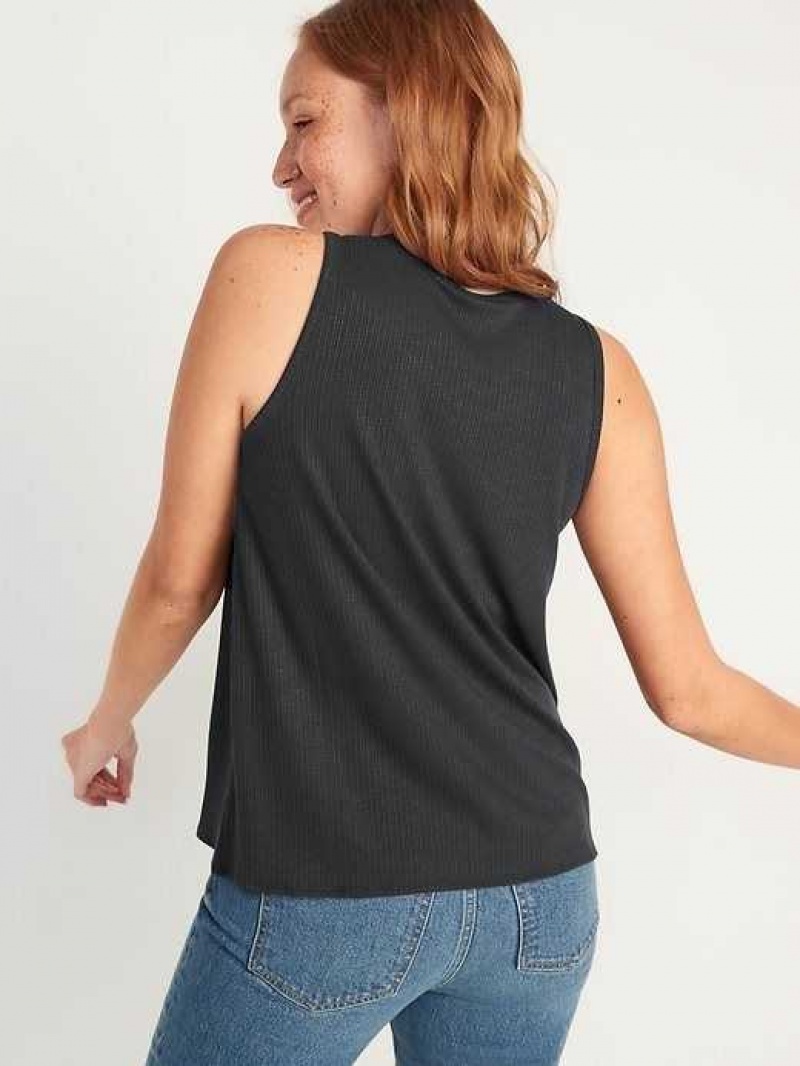 Old Navy Luxe Rib-Knit Swing Tank Top Panther | BXK813207