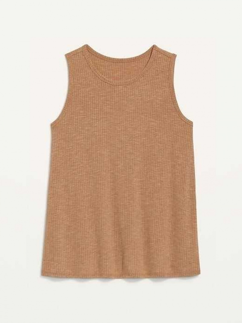 Old Navy Luxe Rib-Knit Swing Tank Top Sisal | YFE213894