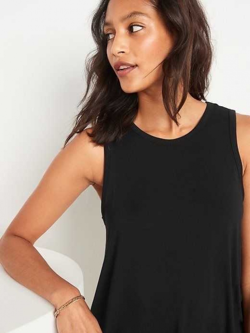 Old Navy Luxe Swing Tank Top Black | GHP091576