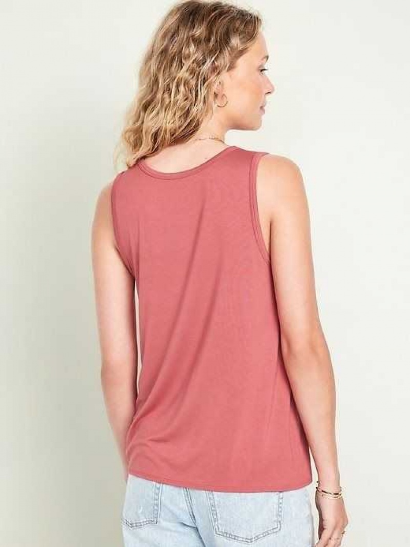 Old Navy Luxe Swing Tank Top Rose | KHL593147