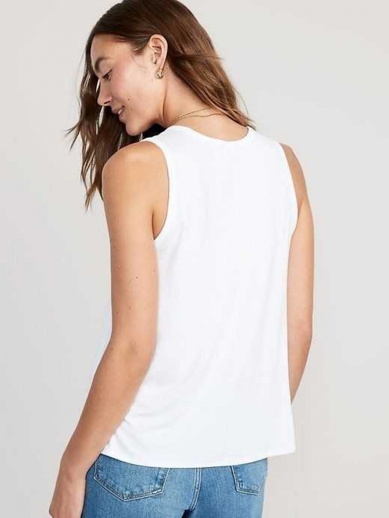 Old Navy Luxe Swing Tank Top White | YCU927183