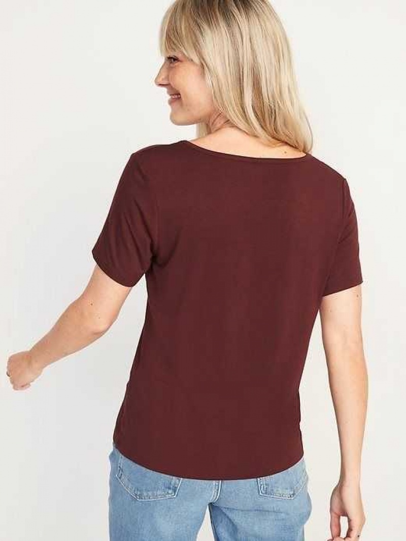 Old Navy Luxe V-Neck T-Shirt Grand Canyon | UTN982364