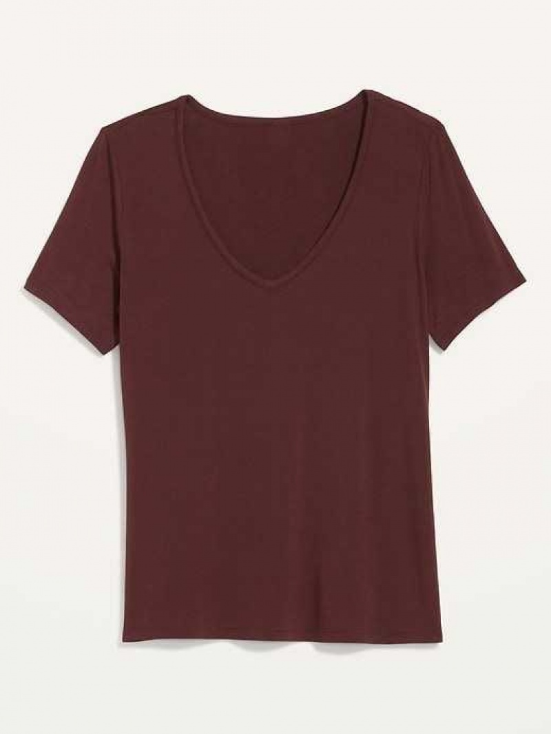 Old Navy Luxe V-Neck T-Shirt Grand Canyon | UTN982364