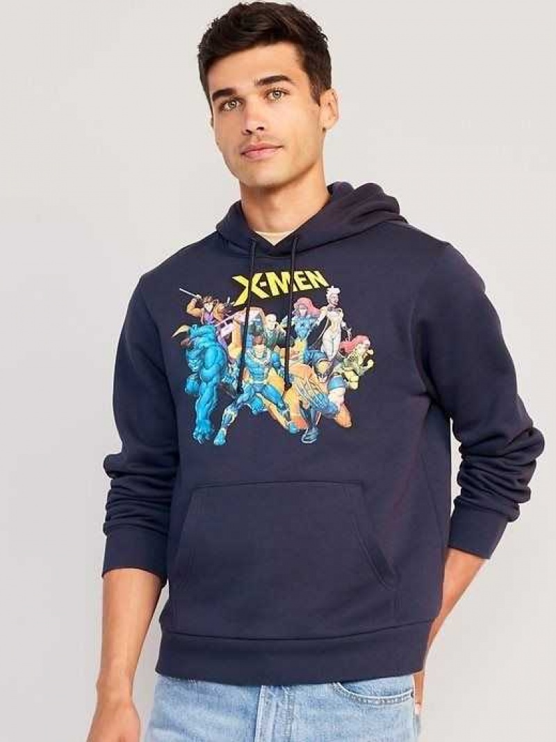 Old Navy Marvel X-Men Gender-Neutral Pullover Hoodie Navy | BTD432915